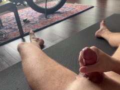 Cumming on my Yoga Mat