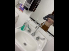 Mommy flashes small titties in store