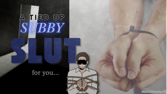 Subby WHIMPERING - An Obsessed Boy is Tied to the Bed and Blindfolded for your Pleasure