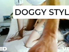 DOGGY STYLE FACING THE CAM EXOTIC LIGHT BROWN EBONY SLIM