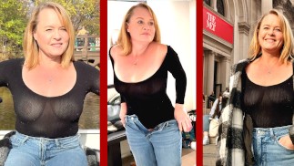 Rowing in My Sheer Shirt in Public then Masturbated Hard