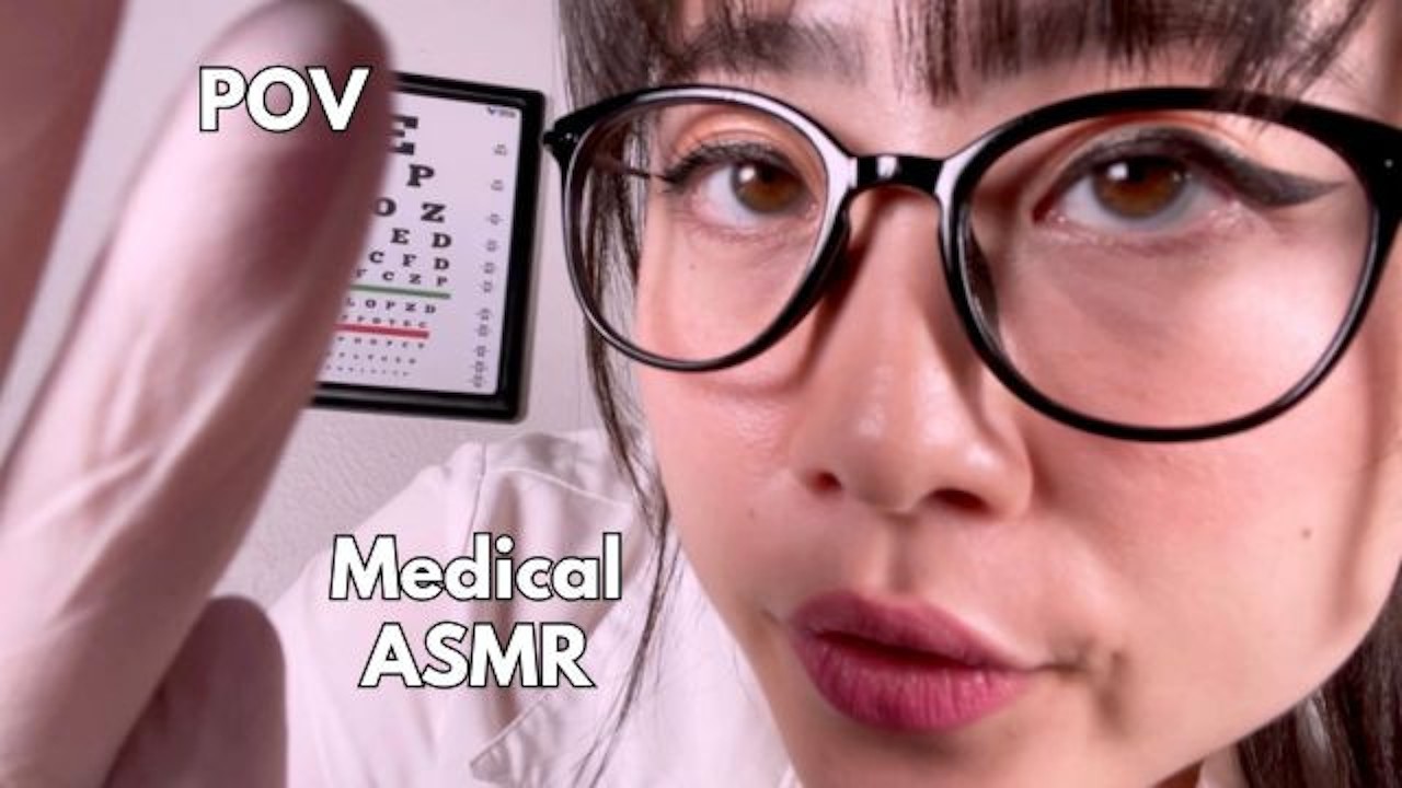 Eye Exam from Asian Doctor Tricks You -ASMR Handjob- KImmy Kalani