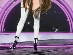 Hatsune Miku Vocaloid Huge Boobs Undress Dance Hentai Bibbidiba Song MMD 3D All Colors Compilation