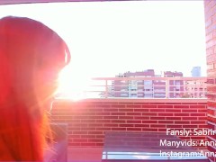 morning tea with cig on balcony