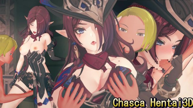 【原神 チャスカ】3Dエロアニメーション(背後乳揉み⇒手マン⇒手コキ⇒フェラ⇒セックス ちゃすか3 Genshin Impact Chasca hentai sex.)