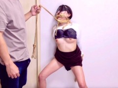 縄拘束だけで脳イキする変態彼女！全身性感帯の絶頂中にバイブで責められイキ狂う　固定バイブ　調教　おもちゃ　拘束電マ　喘ぎ声　目隠し　寸止め　かわいい　巨乳　日本人　素人　個人撮影　えむゆみ　カップル - Screenshot 15 of 16 - 睡眠性指導