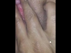 Her clit gets nice big are a long session of licking,  sucking, and fingering her sweet sexy pussy!