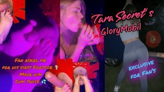Tara Secret GloryMobil - Fan Asking Me For His First Footjob! Also Sucked His Nice Dick!