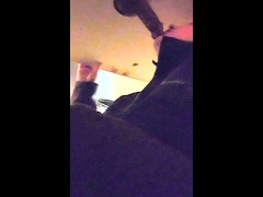 Sexy BBW MILF Loves Sucking His Dick Dry Through the Milking Table Gloryhole