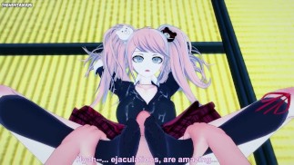 Junko Enoshima from Danganronpa Gives You A Footjob Hentai POV