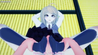 Kaede from Danganronpa Gives You A Footjob Hentai POV