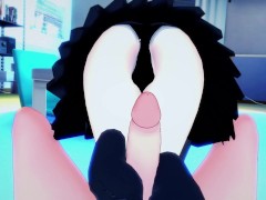 Mukuro Ikusaba from Danganronpa Gives You A Footjob Hentai POV