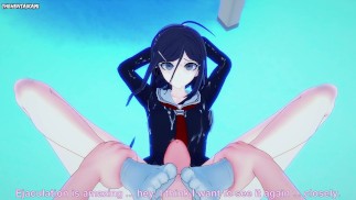 Toko from Danganronpa Gives You A Footjob Hentai POV