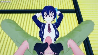 Цугуми из Нисекой дает вам хентай футджоб от первого лица