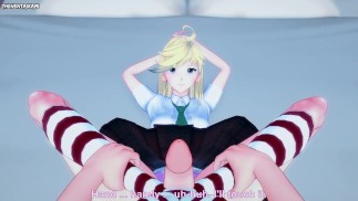 Panty Anarchy from Panty and Stocking with Garterbelt Gives You A Footjob Hentai POV