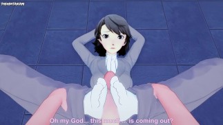 Isako from Persona 3 Gives You A Footjob Hentai POV