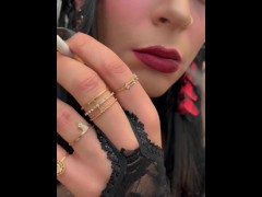 Sultry MILF Big Tits Girl Smoking Cigarette Goddess Sensual and Sexy BodyStocking with me at Home