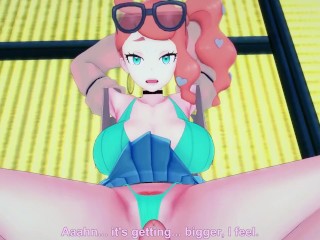 Sonia из Pokemon делает вам хентай футджоб POV