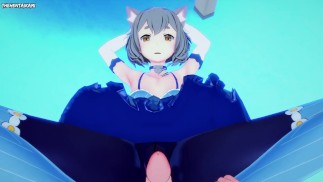 Felix из Re:Zero делает вам хентай футджоб от первого лица