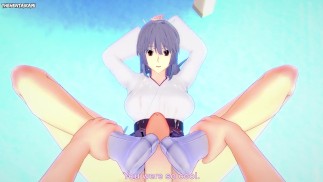 Miya from Sekirei Gives You A Footjob Hentai POV