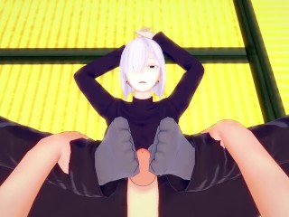 Fiona Frost из Spy x Family делает вам хентай футджоб от первого лица