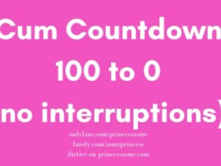 ОБРАТНЫЙ ОТСЧЕТ ДО ОКОНЧАНИЯ 100 до О