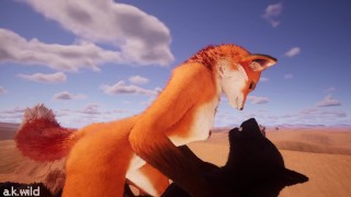 性爱Wolf and Fox 毛茸茸│zeline x Rezir│015│Wildlife│3D ...