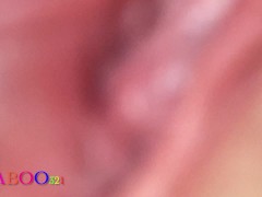 Virgin pussy receives a big vibrator for the first time