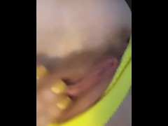 Pussy fingering slut close up loud moaning