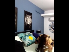 milf masturbates and shows her tits to her boyfriend.