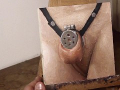 Cock Cage Crotch Close Up - JOI of Painting Episode 129