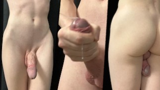Naked twink дрочит и много кончает