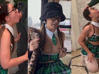 Slutty Asian Student hits for a Ride from School Gets Fucked by the Bus Driver