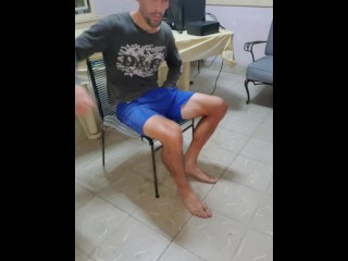 Straight Jock Sharpening his Sabre until Cumming