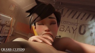 [Compilation] Tracer can't stop Sucking Big Dicks [Grand Cupido]( Overwatch ) ❤