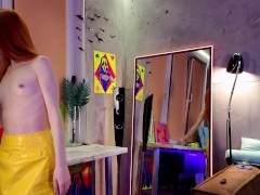 Schoolgirl loves to cum