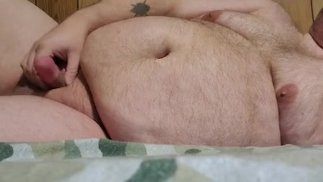 Stretched out and playing with my dick til I cum