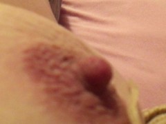 Woman’s point of you gently flashing tits