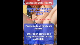 NaughtyRedFarmgirl can't stop fucking herself on the farm! Peeing, squirting, anal, ass to mouth, at