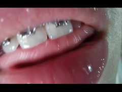 asmr lens licking really upclose