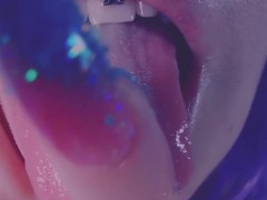 asmr lens licking with blue pop rocks 💎