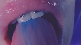 asmr lens licking with blue pop rocks 💎