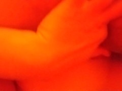 Sitting on his tits in 69 position, prostate massage and intense pussy fingering