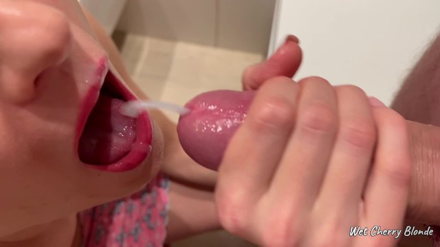 Beauty young blonde cum in mouth compilation CIM cum swallow wetcherryblonde