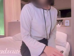 仕事終わりに即効ラブホに駆け込み！M字開脚でビクンビクンとイク…過激な動画は公式サイトへ🩷 - Screenshot 1 of 16 - M字