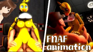 Я трахаю аниматроников Toy Chica, так как они умоляют меня о сексе для моего большого члена (анимация FNAF) - Jazziuu