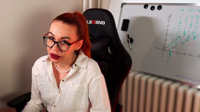 Double cum in his accountant's pussy.