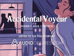 She finger fucks her pussy while her neighbors are fucking in front of her | Window roleplay | Amate