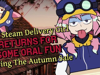 [F4A键]Steam 送货员女孩在 Steam Autumn 特卖期间回来享受口头乐趣 [futanari] [deepthroat]