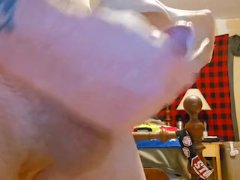 Flexing cock to make it do jumps 3